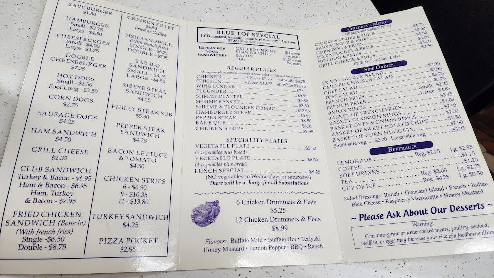 Blue Top Grill Menu image 3