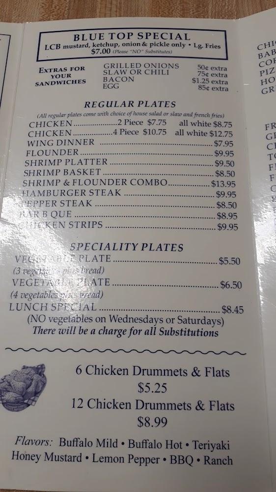 Blue Top Grill Menu image 4